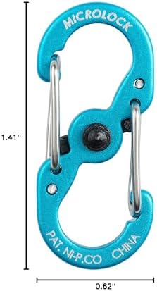 Nite Ize S-Biner MicroLock Aluminum, Locking Keychain Carabiner, 5 Pack, Assorted Colors - Image 4