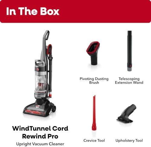 Hoover WindTunnel Cord Rewind Pro Bagless Vacuum Cleaner, Upright - Image 6