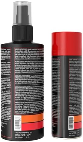 K&N Air Filter Cleaning Kit: Squeeze Bottle Filter Cleaner and Red Oil Kit; Restores Engine Air Filter Performance; Service Kit-99-5050 - Image 6