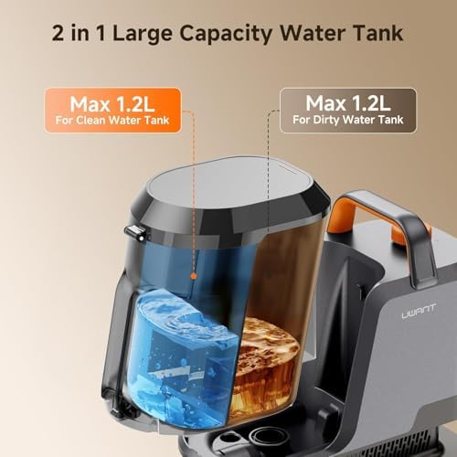 Uwant Carpet Cleaner Machine 18Kpa Portable Carpet Cleaner for Cars Couch, 2in1 Water Tank Upholstery Cleaner, Spot Cleaner with Cleaning Tools Set of 1 - Image 6