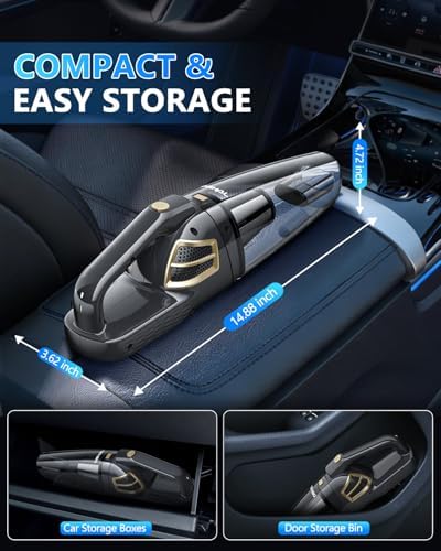 Handheld Vacuum Cordless Rechargeable, Hand Held Car Vacuum Cleaner - Image 7