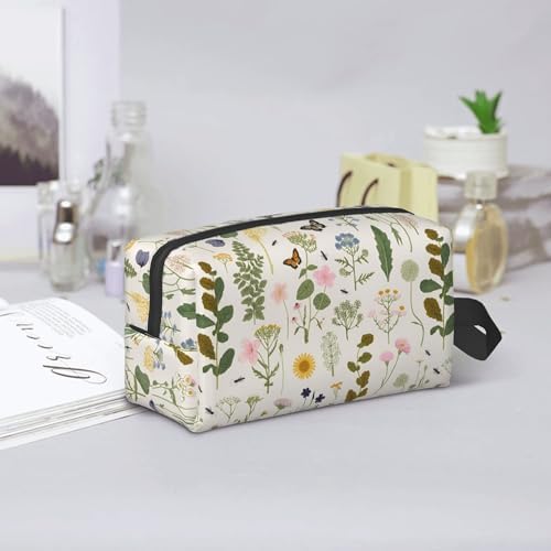 Vintage Botanical Insect Makeup Bag - Durable 600D Oxford Fabric Travel Cosmetic Bag, Shockproof Foam Padded Toiletry Organizer for Gym & Daily Use 10x6.2x4.9 Inch - Image 7