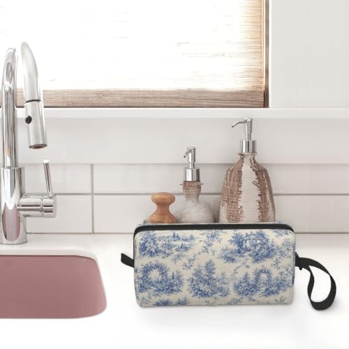 Toile Small Makeup Bag, 600D Oxford Cosmetic Pouch for Women | Toile Cosmetic Bag and Toiletry Pouch with Double-Sided Print and Foam Padding for Women, Travel, Gym, Weekend and Daily Use - Image 7
