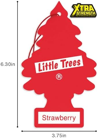 LITTLE TREES Car Air Freshener | Xtra Strength Provides Long-Lasting Scent for Auto or Home | Extra Boost of Fragrance | Strawberry, 24 Air Fresheners - Image 6