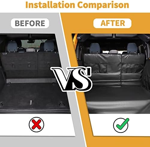 Jimen Compatible with Ford Bronco 4 Door 2021-2023, Pet Trunk Cargo Liner, Waterproof Cargo Cover Dog Mat Protector - Image 7