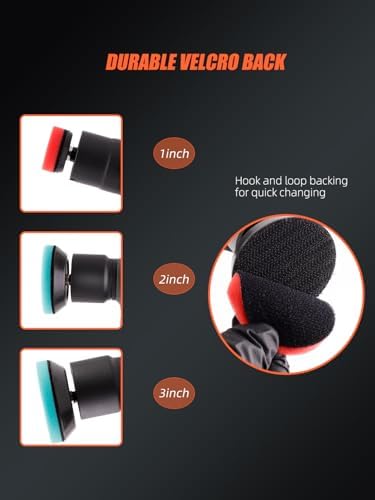 SPTA Cordless Mini Car Polisher 12V Scratches Killer Car Polisher RO/DA Cordless Polisher with Polishing Pad for Polishing, Sanding and Cleaning (Sets 1) - Image 7