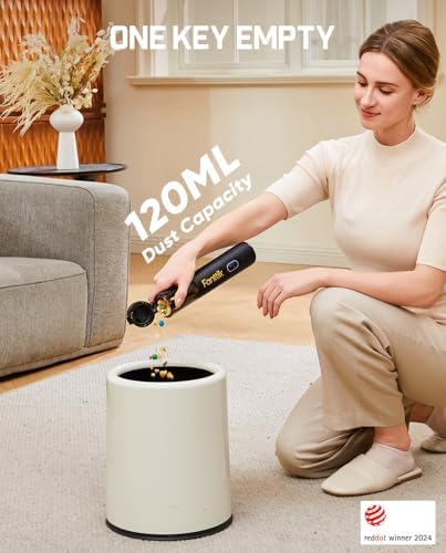 Fanttik V8 Mate Upgraded Cordless Car Vacuum, Portable Mini Vacuum with 13000pa Suction Power, 2 Suction Modes, Type-C Charge, Handheld Vacuum for Car, Small Tasks, Keyboards, Office Desk (Black) - Image 6