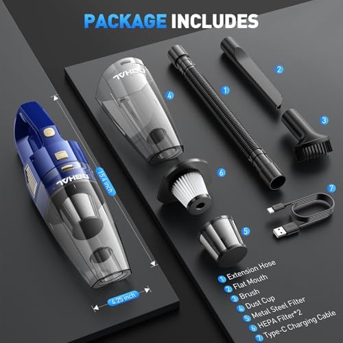 Handheld Vacuum Cordless Rechargeable, Hand Held Car Vacuum Cleaner - Image 7