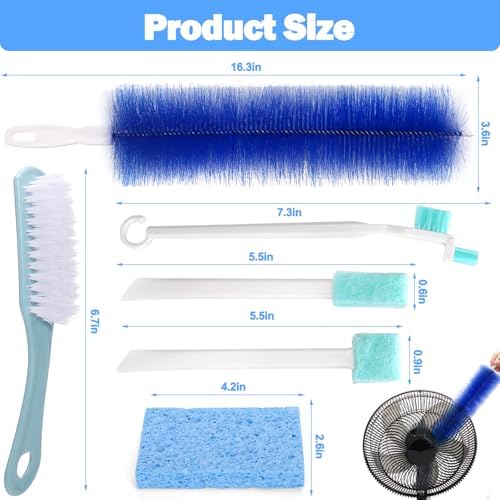 XANGNIER Fan Cleaning Brush Dust Removal Tool Kit,Bendable,6 Pcs - Image 7
