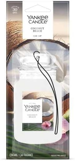 Yankee Candle Paper Car Jar Air Freshener for Long Lasting Fragrance for Long Lasting Fragrance, Coconut Beach, 2 Packs - Image 4