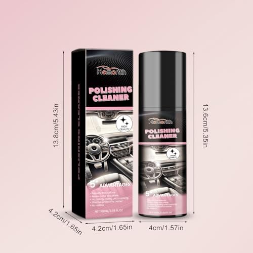 2PCS Polishing Cleaner, Car Interior Cleaner Spray, Total Vehicle Interior Detailer Spray Rejuvenation, 100ml Multi-Purpose Cleaner - Image 7