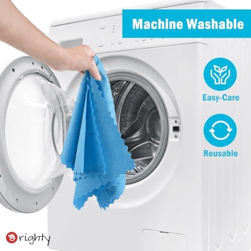 Orighty Microfiber Cleaning Cloth Bulk, 50 Pack Shop Towels 12x12 in, Blue - Image 7