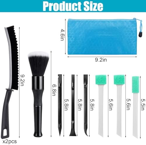 XANGNIER Car Detailing Kit Interior,Car Interior Cleaner Brush Set,10 Pcs - Image 7