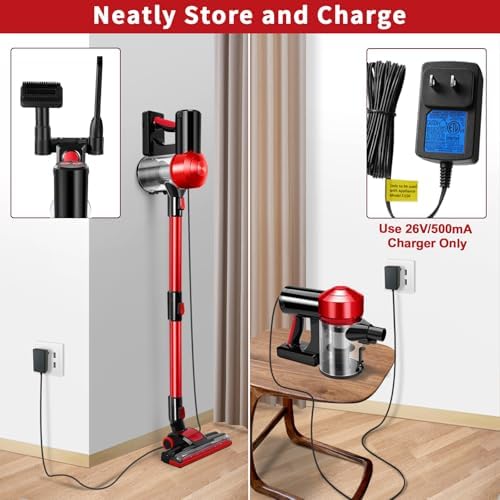 iwoly C150 Cordless Vacuum Cleaner with 2200mAh Rechargeable Battery, 18000Pa Cyclone Vacuum with HEPA Filter, Lightweight Portable Handheld Stick Vacuum for Home Hard Floor Car Cleaning - Image 6