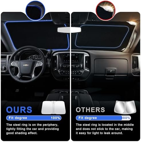 Foldable Front Windshield Sunshade fit for Chevrolet Silverado 2014-2019 - Image 7