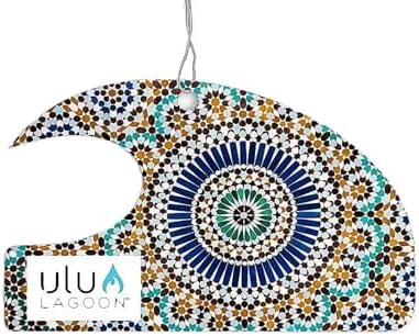 ulu Lagoon Hanging Car Air Freshener | Tropical Beach Coconut Surf Wax Scent Mini Wave | Long Lasting Car Freshener, Closet and Beyond | Made In USA | 3 Pack (Marrakesh) by uluLAGOON
