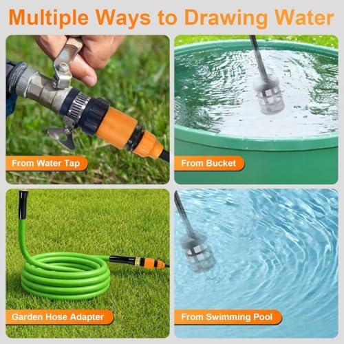 Cordless Pressure Washer Battery Powered,Portable Power Washer with 2pcs 4.5Ah Battery&Charger & 6-in-1 Nozzle (one Size) - Image 7