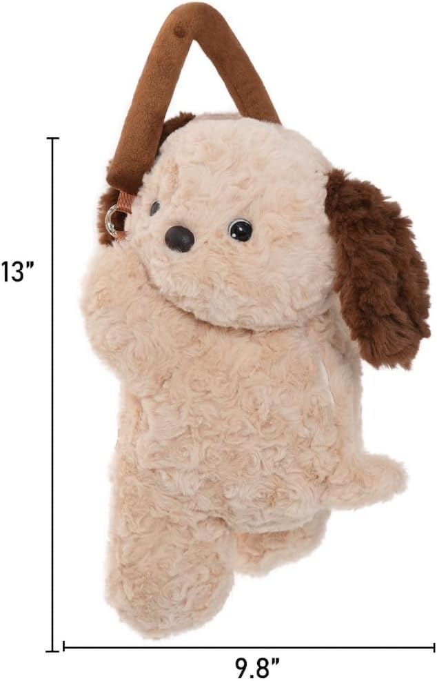 Tissue Box Cover Plush Tissue Box Holder for Car, Home, Decorative Holder/Organizer for Bathroom Vanity Countertop, Nightstands, Office Desk-Puppy - Image 4