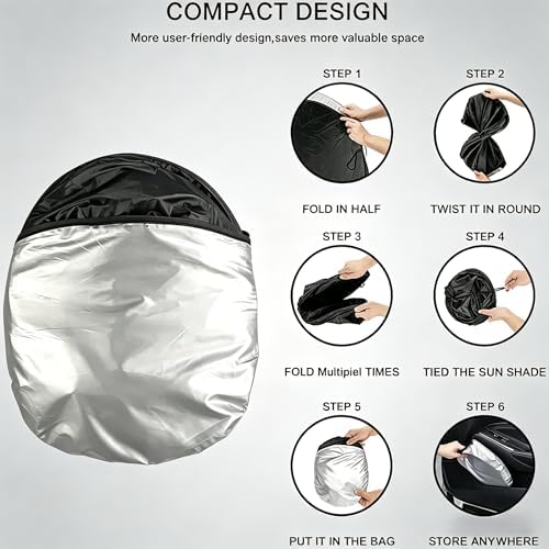 Windshield Sun Shade for Toyota Prius 2004 2005 2006 2007 2008 2009 - Image 6