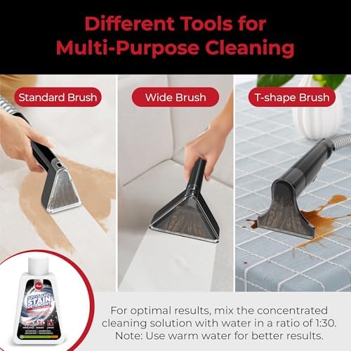 Rosewill Multi-Purpose Portable Carpet and Upholstery Cleaner, Powerful Suction 18 KPa Spot Cleaner, 600W Motor, Car and Auto Detailer, Stain/Spot Remover; Versatile Use: Carpet, Sofa, Pet Hair - Image 6