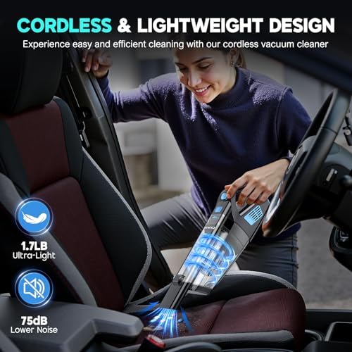 CKIKH Handheld Vacuum Cordless, 15000PA Hand Held Car Vacuum Cleaner - Image 7