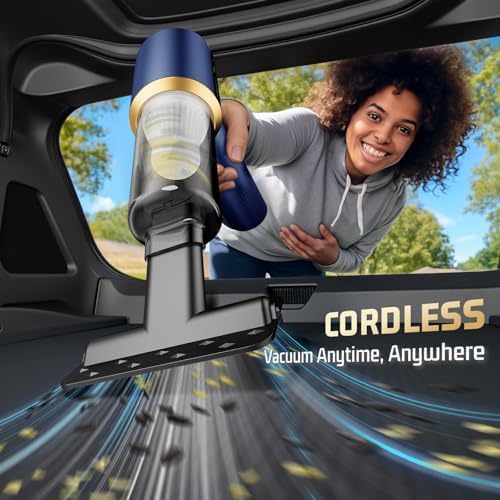 Cordless Car Vacuum Cleaner: 7-in-1 & 16000Pa Suction - Midnight Blue - Image 7