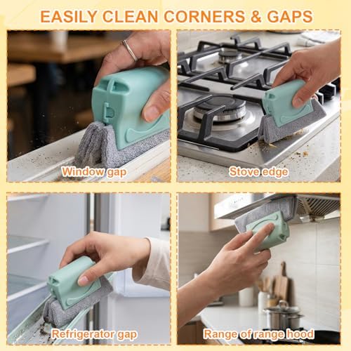 8-Piece Set with 3 Brushes and 2 Scrapers, Window Track Cleaner, Window Track Cleaning Tools for Window Sill Cleaning,Plastic Material Design for Home Maintenance - Image 7