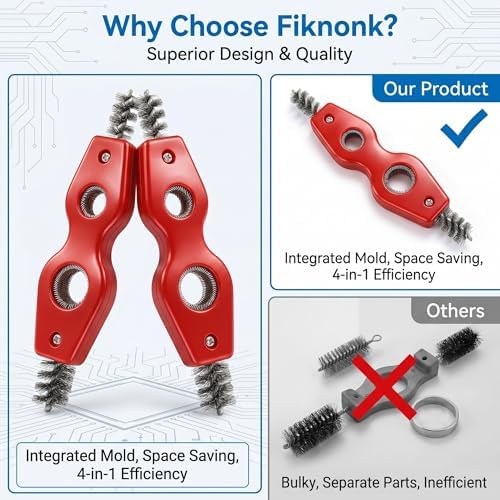 2 PCS Car Terminal Cleaner Spray, 4-in-1 Terminal Post Cleaner Brush with Steel Wire, Cleaning Tool for Terminals and Connectors, Universal for Most Cars, Trucks, SUVs (Red) - Image 7
