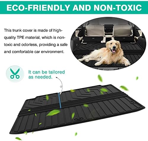 Powerty Trunk Mat for Toyota Highlander 2020-2026(Fits 5-Seats and 7-Seats Models), All Weather TPE Cargo Mat Liner for Highlander Rear Trunk - Image 7