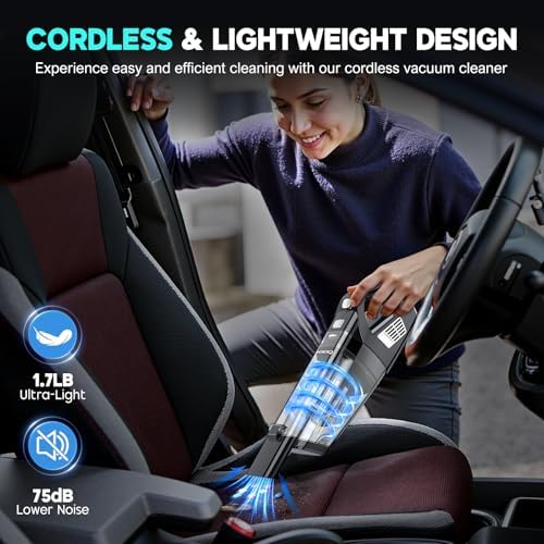 CKIKH Handheld Vacuum Cordless, 15000PA Hand Held Car Vacuum Cleaner - Image 7
