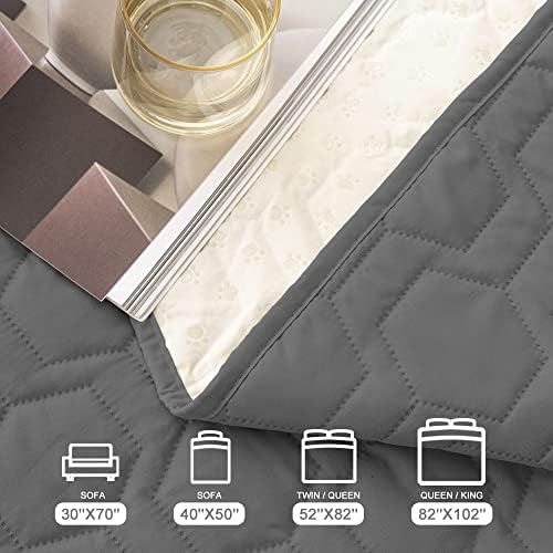 Waterproof Blanket Couch Cover for Dogs Non-Slip Pet Sofa Protector | Tcksstex Non-slip waterproof couch cover scratch resistant machine washable protects sofa bed car(52x82-Dark Grey) - Image 6