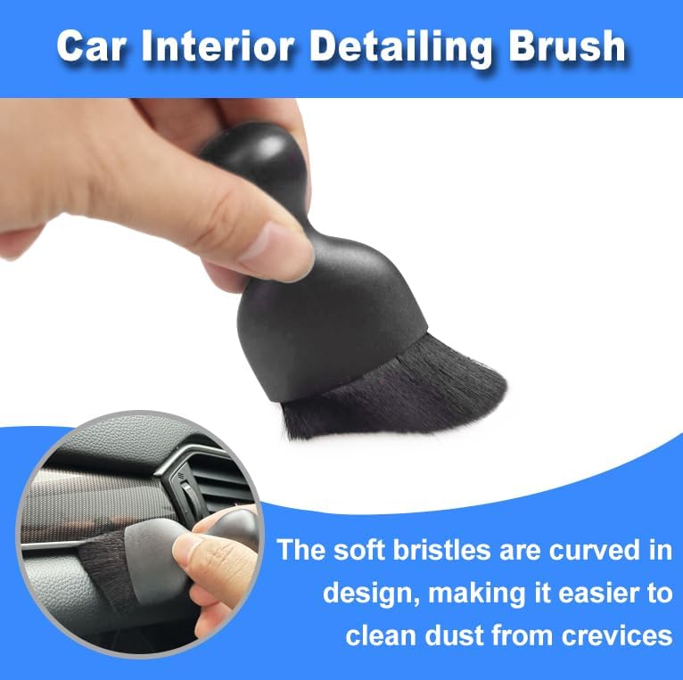 Windshield Cleaner Tool, Car Interior Detailing Cleaning Brush Kit - Image 7