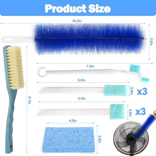 XANGNIER Fan Cleaning Brush Dust Removal Tool Kit,Bendable,10 Pcs - Image 7