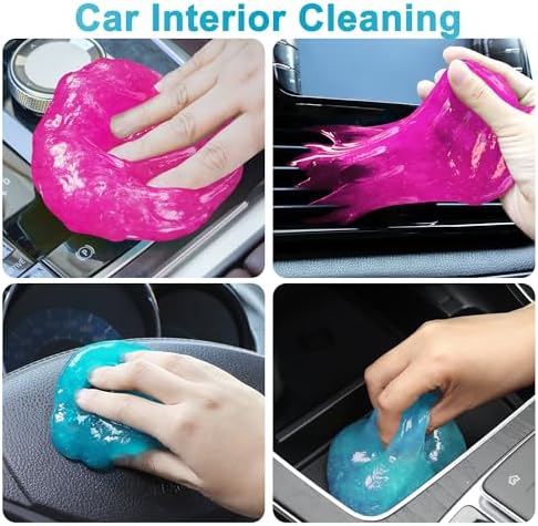 FiveJoy Car Cleaning Gels, 4-Pack Universal Auto Detailing Tools Car Interior Cleaner Putty, Dust Cleaning Mud for PC Tablet Laptop Keyboard, Camera, Printers, Calculator - 320g (2.8oz/pcs) - Image 7