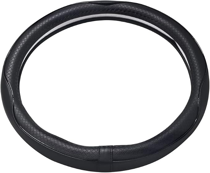 Car Steering Wheel Cover, Anti-Slip, Safety, Soft, Breathable, Heavy Duty, Thick, Full Surround, Sports Style (Black) - Image 6