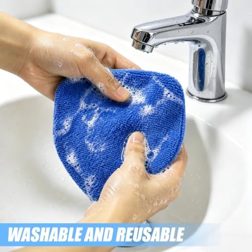 7 PCS Windshield Cleaning Tool, 19" Windshield Cleaner Kit with Extendable Handle, Microfiber Towel Pads, Brush, Empty Spray Bottle for Auto Glass Interior (Blue) - Image 7