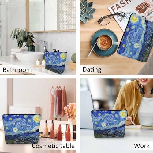 The Starry Night Cosmetic Bags For Women, Galaxy Farmhouse Roomy Makeup Bag Toiletry Bag Accessories Organizer Storage Bags Makeup Pouch For Travel Business Gym Camping Bathroom - Image 6