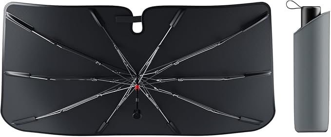 2026 Upgraded Car Windshield Sun Shade Umbrella, UV & Heat Block, Foldable Front Window Cover – Keep Interior Cooler, Protect Dashboard & Seats – Universal Fit for SUV, Truck, Sedan (57"x31.5") - Image 8