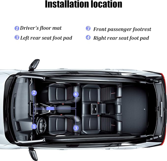 Car Interior LED Lights, 4 in 1 USB Port Automotive Ambient Neon Light Kit, Vehicle Center Console Dashboard Strip Lamps Decoration Accessories, Universal for SUV Truck Sedan (Ice Blue) - Image 6