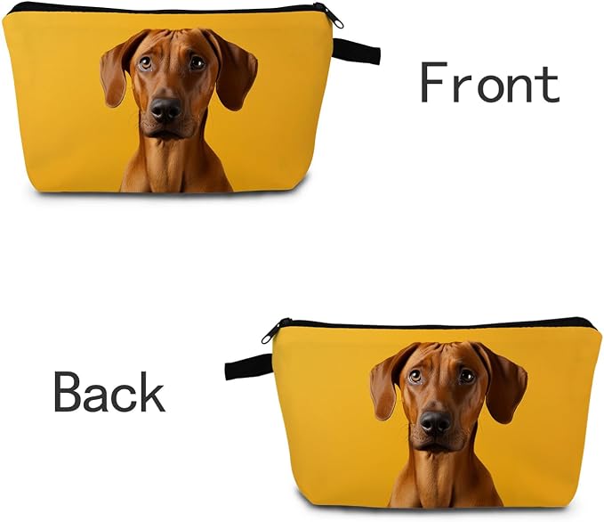 Rhodesian Ridgeback Dog Makeup Bag for Women Travel Cosmetic Organizer Bag Teacher Appreciation Gifts Small Zipper Toiletry Bag - Image 6