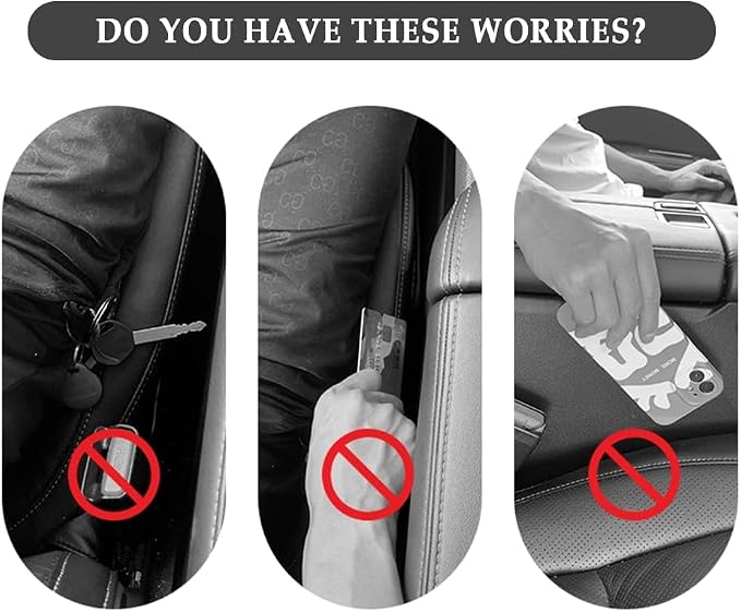 IHOTDER Car Seat Gap Filler,Super Flexible Car Side Seat Gap Filler Car Accessories for Women & Men,Universal CCar Organizer Between Seats for Tightly Filling Seat Gaps(Brown/2PCS) - Image 6