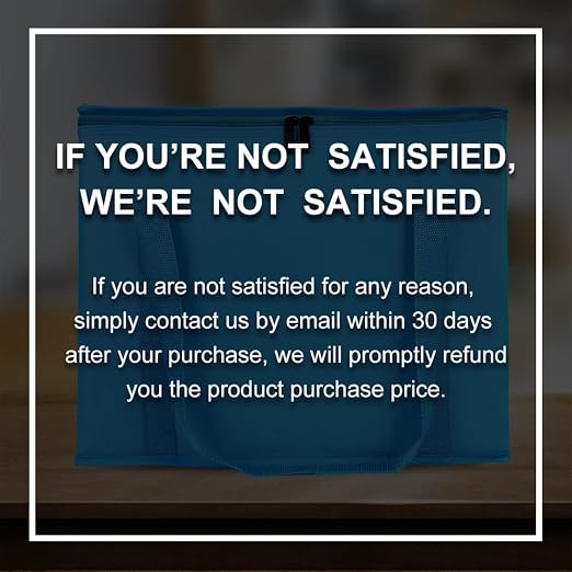 Bodaon 1-Pack Insulated Reusable Grocery Shopping Bags, X-Large Picnic Cooler Bag with Top Cold, Blue - Image 6