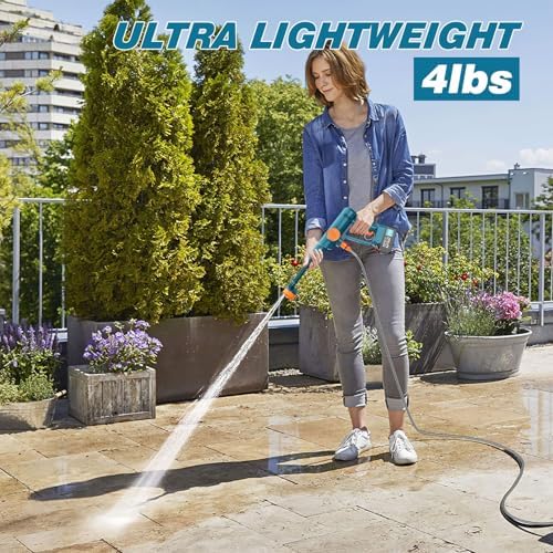 Handheld Car Washer with 6-in-1 Nozzle Battery Charger,Lightweight Washer - Image 7