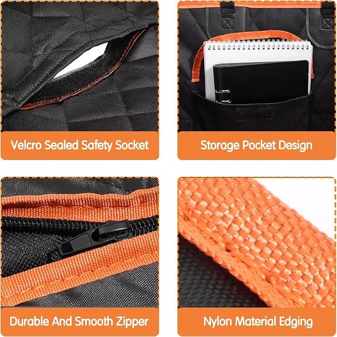Dog Car Seat Cover for Back Seat, 100% Waterproof Pet Seat Cover with Mesh Visual Window, Scratchproof Nonslip Dog Hammock for Car, Bench & Cargo Liner Style, Universal Size Fits Cars, SUVs, Trucks - Image 9