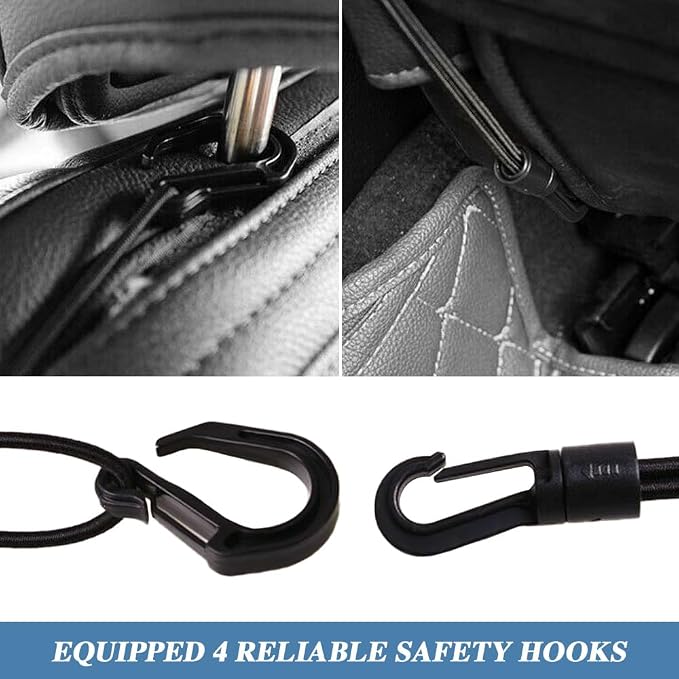 3-Layer Car Mesh Organizer, Seat Back Net Bag, Barrier of Backseat Pet Kids, Cargo Tissue Purse Holder, Driver Storage Netting Pouch - Image 7