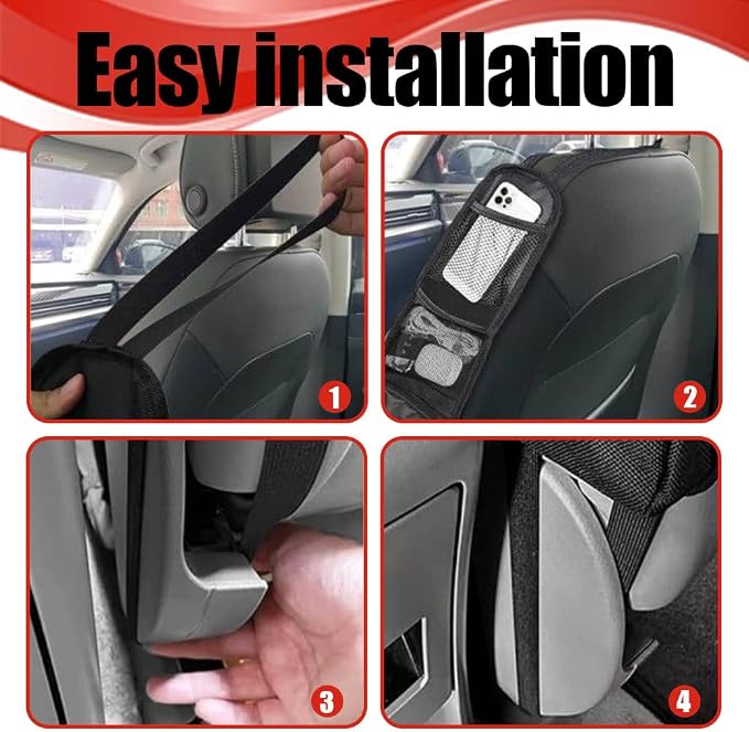 2PCS Car Seat Storage Hanging Bag, Multi-Pocket Seat Side Organizer - Image 7