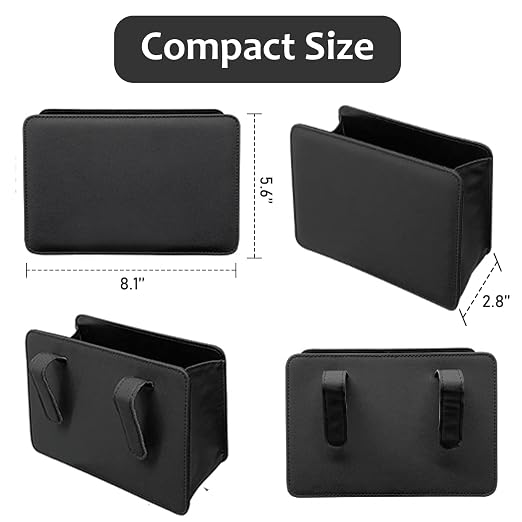 Accmor Car Trash Can, Leather Vehicle Trash Bin Car Dustbin Garbage Organizer Holder with 30 Pcs Trash Bags, Foldable Hanging Mini Cars Storage Bag Container for Auto, SUV (Black) - Image 6