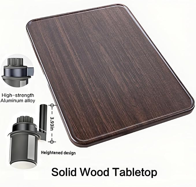 Car Desk for Laptop,360° Rotating Cup Holder Table,Wood Car Tray, Car Table & Car Food Tray,Steering Wheel Tray, Car Accessories for Women & Men. Compatible with Tesla Model Y/3/S, Ford F150& Most - Image 9