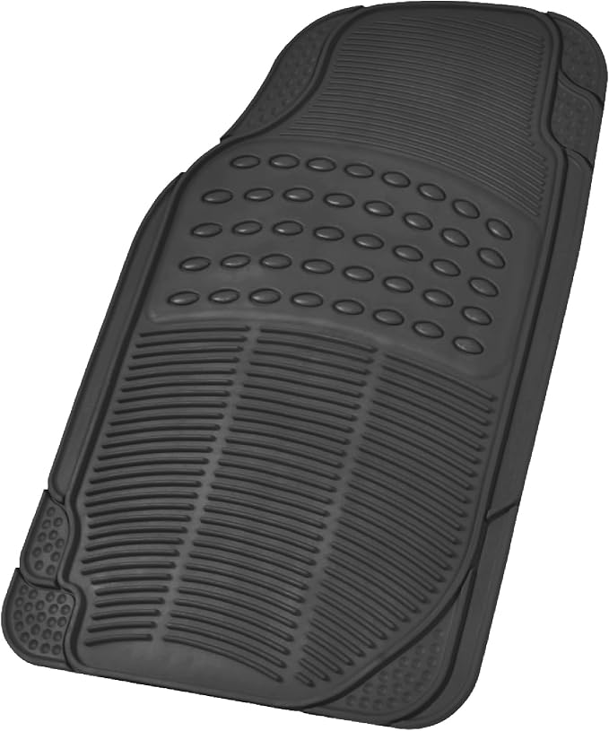 BDK Floor Mats, 4-Piece All-Weather Car Mat with Universal Fit Design, Durable Rubber Car Floor Mats with Capture Ridges, Waterproof for Cars Trucks SUV (Black) - Image 9