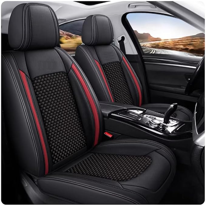 for car seat Covers Non-Slip (E.g, for Tesl,for Mercedes-Benz,for BMW,for Audi, for Ford, for Honda, for Nissan,for Toyota,for Chevrolet,for Jeep.. (Black Red A+) - Image 7